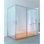 Mampara frontal 1F y 1C  MAS lateral fijo modelo Agata 400 - Imagen 3