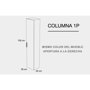 Columna Auxiliar 150x30x25 apertura izquierda