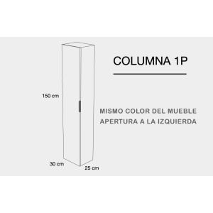 Columna Auxiliar 150x30x25 apertura derecha