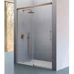 Mampara frontal fijo con puerta corredera y lateral fijo opcional URBAN de Kassandra Bronce cepillado - Imagen 2