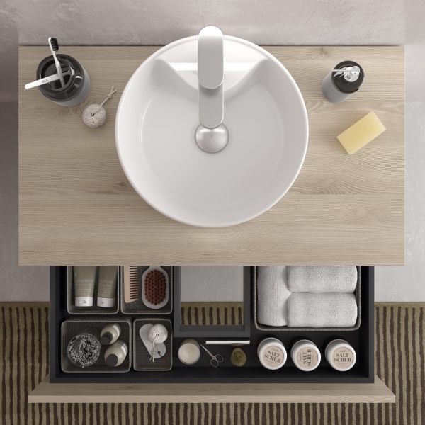 SALGAR BEQUIA PLUS METAL Mueble de baño 3C de 90-120+puerta y Lavabo Lisboa - Imagen 13