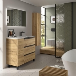 SALGAR BEQUIA METAL PLUS Mueble de baño 3C de 90+puerta Lavabo Constanza - Imagen 2