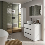 SALGAR BEQUIA PLUS METAL Mueble de baño 3C de 90-120+puerta y Lavabo Lisboa - Imagen 2