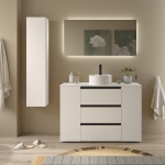 SALGAR BEQUIA PLUS METAL Mueble de baño 3C de 90-120+puerta y Lavabo Lisboa - Imagen 4