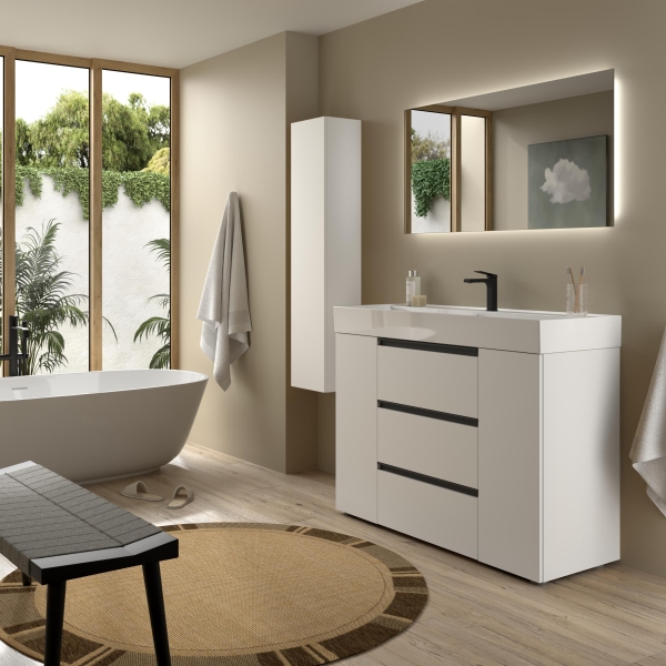 SALGAR BEQUIA PLUS METAL Mueble de baño 120+puerta Lavabo Venetto - Imagen 6