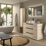 SALGAR BEQUIA PLUS METAL Mueble de baño 3C de 90-120+puerta y Lavabo Lisboa - Imagen 6