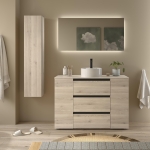 SALGAR BEQUIA PLUS METAL Mueble de baño 3C de 90-120+puerta y Lavabo Lisboa - Imagen 8