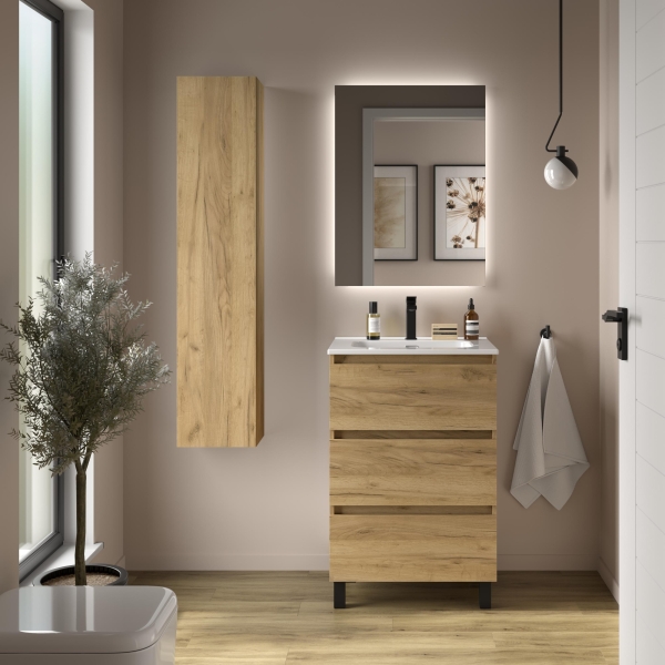 SALGAR BEQUIA 3C Mueble de baño 60-80-100-120 Lavabo Constanza - Imagen 3