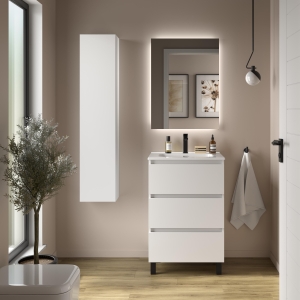 SALGAR BEQUIA 3C Mueble de baño con patas 60-80-100-120 Lavabo Constanza