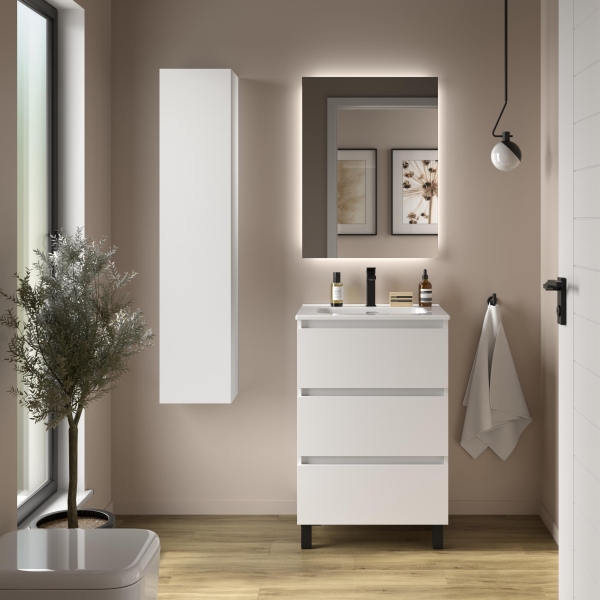 SALGAR BEQUIA 3C Mueble de baño 60-80-100-120 Lavabo Constanza - Imagen 1