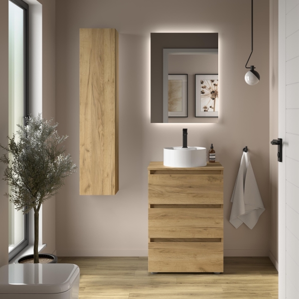SALGAR BEQUIA 3C o 6C Mueble de baño 60-80-100-120 Lavabo Lisboa - Imagen 2