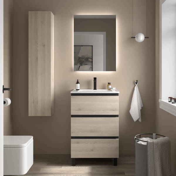 SALGAR BEQUIA METAL 3C Mueble de baño 60-80-100-120 Lavabo Constanza - Imagen 2