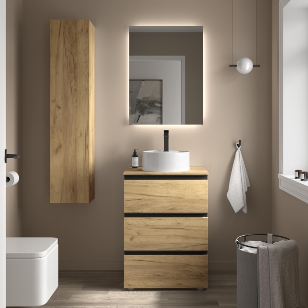 SALGAR BEQUIA METAL 3C o 6C Mueble de baño 60-80-100-120 Lavabo Lisboa - Imagen 2