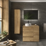 SALGAR BEQUIA PLUS Mueble de baño 3C de 90-120+puerta y Lavabo Lisboa