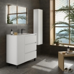 SALGAR BEQUIA PLUS Mueble de baño 3C de 90+puerta Lavabo Constanza - Imagen 8