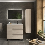 SALGAR BEQUIA PLUS Mueble de baño 3C de 90+puerta Lavabo Constanza