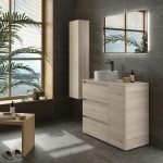 SALGAR BEQUIA PLUS Mueble de baño 3C de 90-120+puerta y Lavabo Lisboa - Imagen 4