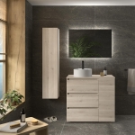 SALGAR BEQUIA PLUS Mueble de baño 3C de 90-120+puerta y Lavabo Lisboa - Imagen 3
