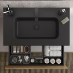 SALGAR BEQUIA Mueble de baño 60-80-100 Lavabo Constanza  Negro Mate - Imagen 11