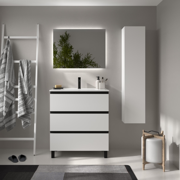 SALGAR BEQUIA METAL 3C Mueble de baño 60-80-100-120 Lavabo Constanza - Imagen 4