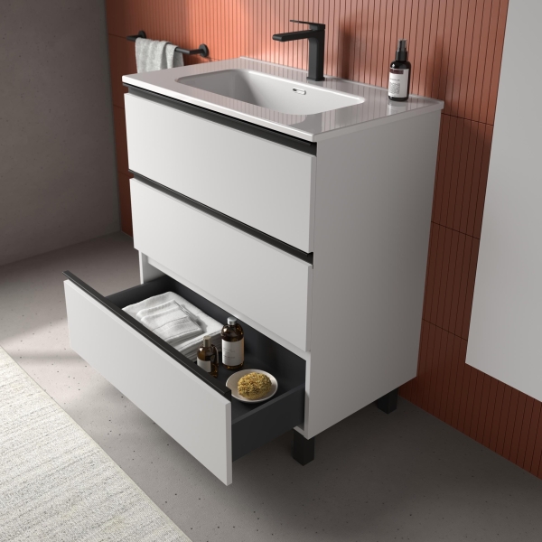 SALGAR BEQUIA METAL 3C Mueble de baño 60-80-100-120 Lavabo Constanza - Imagen 9