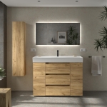 SALGAR BEQUIA PLUS Mueble de baño con patas 120+puerta Lavabo Venetto - Imagen 3