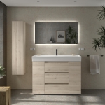SALGAR BEQUIA PLUS Mueble de baño con patas 120+puerta Lavabo Venetto - Imagen 5