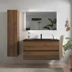 SALGAR BEQUIA Mueble de baño 60-80-100 Lavabo Constanza  Negro Mate - Imagen 3