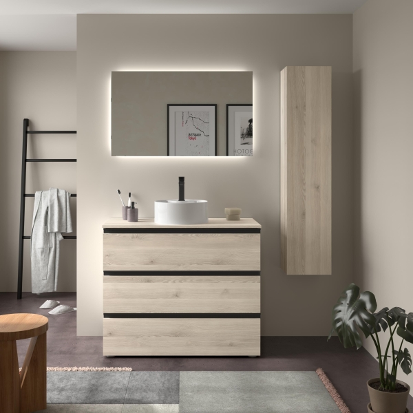 SALGAR BEQUIA METAL 3C o 6C Mueble de baño 60-80-100-120 Lavabo Lisboa - Imagen 6