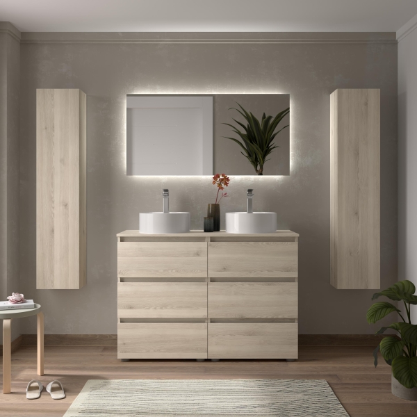 SALGAR BEQUIA 3C o 6C Mueble de baño 60-80-100-120 Lavabo Lisboa - Imagen 8