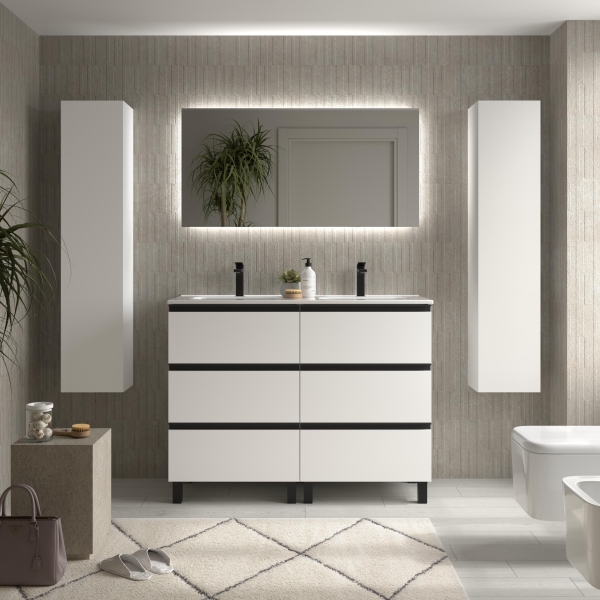 SALGAR BEQUIA METAL 3C Mueble de baño 60-80-100-120 Lavabo Constanza - Imagen 6