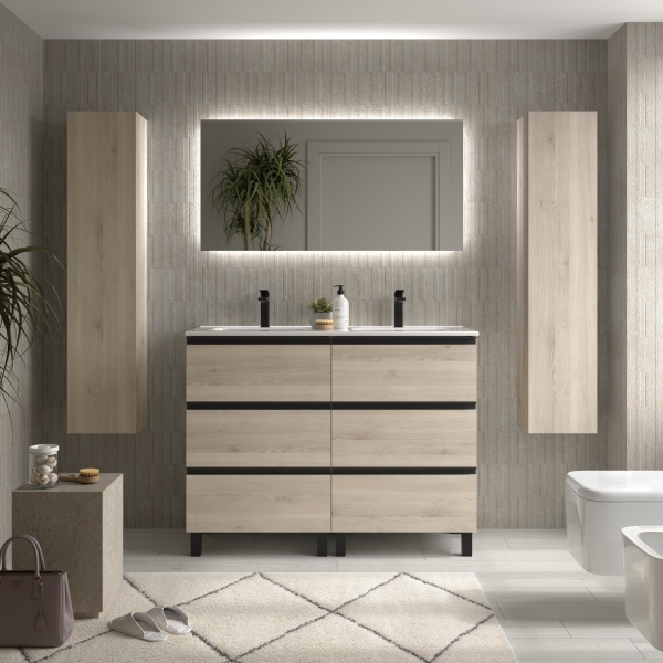 SALGAR BEQUIA METAL 3C Mueble de baño 60-80-100-120 Lavabo Constanza - Imagen 7