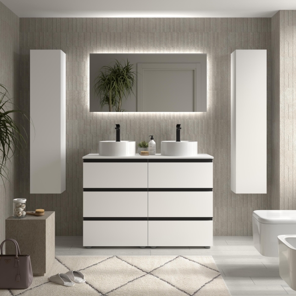 SALGAR BEQUIA METAL 3C o 6C Mueble de baño 60-80-100-120 Lavabo Lisboa - Imagen 8
