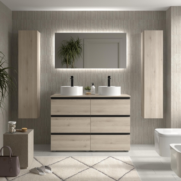 SALGAR BEQUIA METAL 3C o 6C Mueble de baño 60-80-100-120 Lavabo Lisboa - Imagen 9