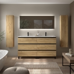 SALGAR BEQUIA METAL Mueble de baño 6C 160 Lavabo Vilna. - Imagen 3