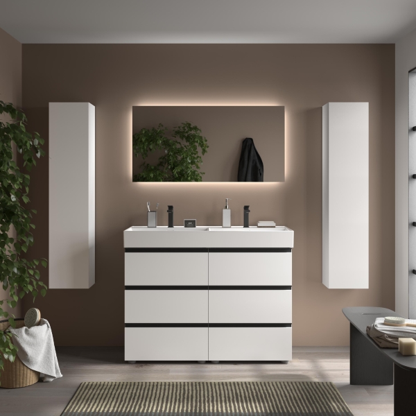 SALGAR BEQUIA 3C Mueble de baño 80-100-120 Lavabo Venetto - Imagen 4