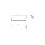 Barra Toallero para Mueble Black gun Metal Medimex - Imagen 2