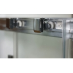 Mampara Angular 1f+1c + Lateral Kandy de Debaño Cromo, negra, blanca y oro mate Serie Baikal - Imagen 5