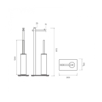 Escobillero con portarrollos acero S.316 Practic