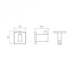 Percha oro rosa cepillado Technic - Imagen 2