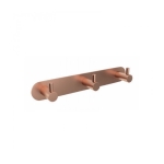 Percha triple oro rosa cepillado Essential