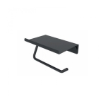 Portarrollos con repisa negro Essential