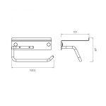 Portarrollos con repisa níquel cepillado Essential - Imagen 2