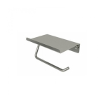 Portarrollos con repisa níquel cepillado Essential