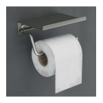 Portarrollos con repisa oro cepillado Essential