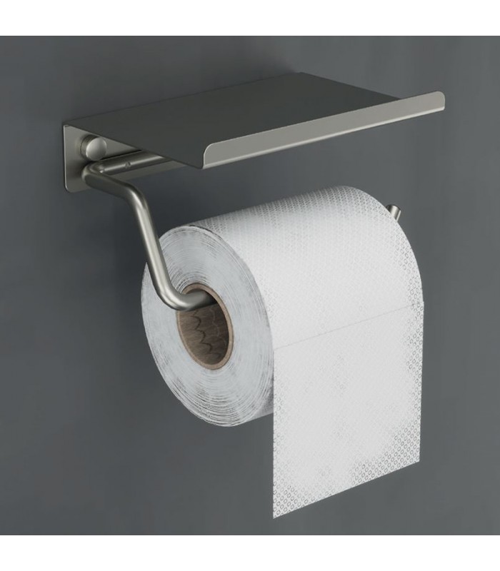 portarrollos-con-repisa-oro-cepillado-essential.jpg Portarrollos con repisa oro cepillado Essential - Imagen 1