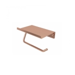 Portarrollos con repisa oro rosa cepillado Essential