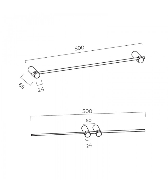 toallero-barra-cromo-time.jpg Toallero barra cromo Time 40 - Imagen 1