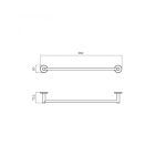 Toallero barra oro cepillado Essential 50