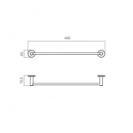 Toallero barra oro rosa cepillado Essential 50